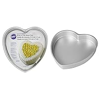 Wilton Heart Shaped Aluminum Cake Pans, 10-Inch and 8-Inch