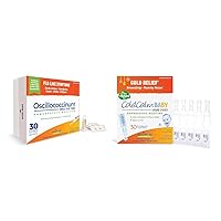 Oscillococcinum for Relief from Flu-Like Symptoms of Body Aches, Headache, Fever, Chills & ColdCalm Baby Single-Use Drops for Relief from Cold Symptoms of Sneezing, Runny Nose