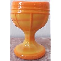 Eye Wash Bath Cup Rinse - Raised Rib - American Made - Mosser Glass USA (Orange)