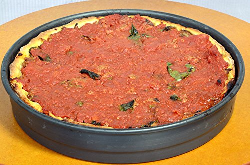 LloydPans Kitchenware USA Made Hard-Anodized 12 Inch Perforated Deep Dish Pizza Pan