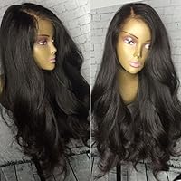 150% Density Loose Wave Mongolian Virgin Remy Human Hair Full Lace Wigs For Women Natural Black With A Lot Baby Hair (20 inch Hair Length)