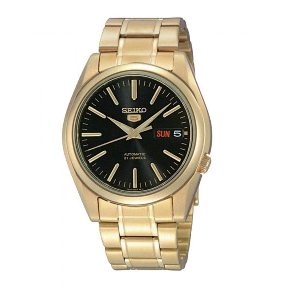Mua Seiko 5 #SNKL50 Men's Gold Tone Stainless Steel Black Dial Automatic  Watch trên Amazon Mỹ chính hãng 2023 | Fado