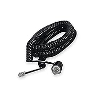 Twisstop Detangler with Coiled, 25-Foot Phone Cord, Black