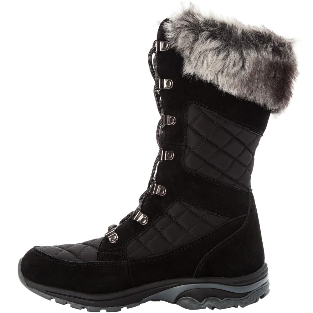 Propet Womens Peri Faux Fur Casual Boots Mid Calf - Black