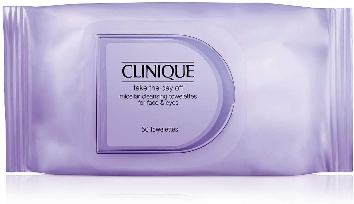 CLINIQUE Take The Day Off Micellar Cleansing Towelettes for Face & Eyes Makeup Remover 50 Wipes