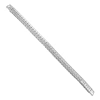 T&C Hook End C-Ring Expansion Silver Tone Ladies Watch Band 520635