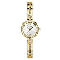 GUESS Women's 27mm Watch - Rose Gold Tone G-Link White Dial Rose Gold Tone Case