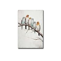 YX Tide Poster Wall Art Picture Vintage Bird Painting Birds in a Tree Print Tree Branch Rustic Nature Wall Art Living Room and Bedroom Decoration 16x24inch Without Frame