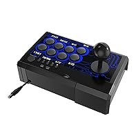 DIACCO 7 IN 1 USB Wired Arcade Fighting Stick Joystick With Metal Base Compatible With PS4/ SWITCH/P3/PC/Android/XBoxOne(S)/360 Controller