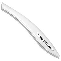 LONDONTOWN Cuticle Pusher Tool with Rubber Finish Tip Bevel Edge Professional Grade Plastic Precision Fingertip Nail Scrapper Manicure Stick Tool