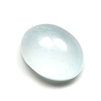 Genuine Natural Cabochon Aquamarine Loose Gemstone 3 Carat Oval Cut March Birthstone