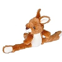Wild Republic Huggers Kangaroo Plush Toy, Slap Bracelet, Stuffed Animal, Kids Toys, 8