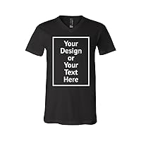 Custom Shirt V-Neck Men Personalized Add Your Image T-Shirt Add Your Text Photo Front/Back Print