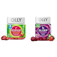 OLLY Metabolism & Sleep Gummy Rings and Strawberry Gummies Bundle - 30 & 60 Count