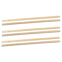 hand2mind Wood Economy Meterstick/Yardstick with Protective Metal Ends for School Classroom, Home, or Office (Pack of 6)