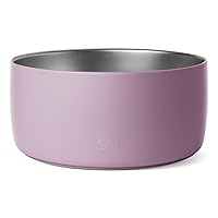 Simple Modern Stainless Steel Pet Water Bowl for Dogs & Cats | Reusable Insulated Stainless Steel Food Bowls for Dog Cat | No Tip No Slip BPA Free | Bentley Collection | Large (64oz) | Lavender