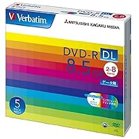 Verbatim DHR85HP5V1 Single Recording, DVD-R DL, 8.5 GB, 5 Sheets, White Printable, Single Sided, 2-8x Speed