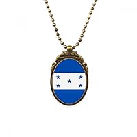 Honduras National Flag North America Country Antique Necklace Vintage Bead Pendant Keychain