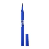 3INA The Color Pen Eyeliner 850 - Ultra Fine Tip 14H Blue Longwear Liquid Liner - Vibrant Colors, Matte, Smudgeproof, Flake Proof Eye Makeup - Cruelty Free, Paraben Free, Vegan Cosmetics - Blue