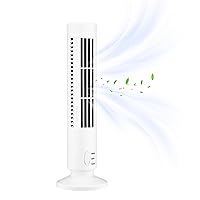 Tower Fan, Tower Fan Oscillating Small Cool Fan USB Charging Bladeless Cooling Fan Portable Vertical Conditioner for Office Home White, Oscillating Fan