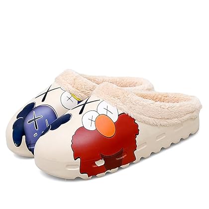 Maximus Corban Unisex winter slides slip on for men and women, Furry Slides, Waterproof Soft Plush- Bedroom Clogs, Indoor Outdoor Slippers