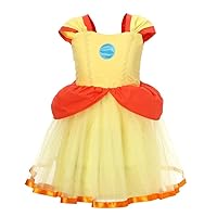 Dressy Daisy Super Brothers Princess Costume Tulle Dress for Toddler Girls Halloween Birthday Party Fancy Outfits