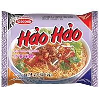 Acecook Hao Hao Mi Sate Hanh Onion Vietnamese Instant Noodles (15 Pack, Total of 40oz)