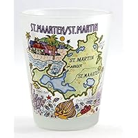 St. Martin Map Shot Glass