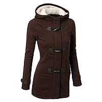 Women Winter Thicken Fleece Jacket Warm Hooded Military Down Cotton Parka Coat Casual Solid Color Outwear Lined Overcoat