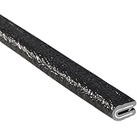 TRIM-LOK - 75B3X1/8-100 Trim-Lok Edge Trim – Fits 1/8” Edge, 7/16” Leg Length, 100’ Length, Black, Pebble Texture – Flexible PVC Edge Protector for Sharp/Rough Surfaces, Easy to Install