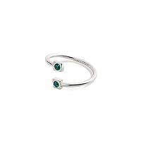 Alex and Ani AA620522ERS,Crystal Infusion Color Code Ring, May,.925 Sterling Silver,Green,Ring