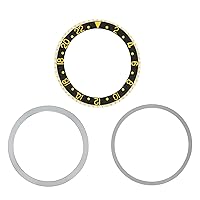 Ewatchparts BEZEL,INSERT,RETAINING COMPATIBLE WITH ROLEX GMT 18KY REAL GOLD 1675 16750 16753 16758 BLACK