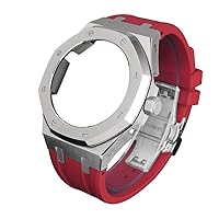 4RD Gen Casioak MOD Kit for GA2100 GA-2100 2110 Metal Watch Case Stainless Steel Bezel Rubber Strap Watchband