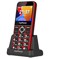 MP myPhone Halo 3 Senior Mobile Phone Without Contract 22 Inch Large Button Mobile Phone Cordless Phone for Seniors Senior Mobile Phone with Charging Station Bluetooth Camera Emergency Call Button