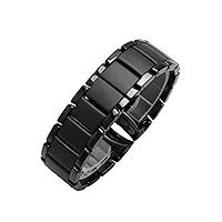 Ceramics Watchband For Armani AR1451 AR1452 AR1400 AR1410 Watch Strap With Stainless Steel Butterfly Clasp 22 24mm Watchbands