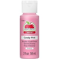 Apple Barrel Acrylic Paint in Assorted Colors (2 oz), 21465, Candy Pink