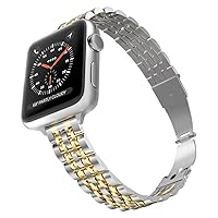 Metal Band Compatible with Apple iWatch 38mm 40mm 42mm 44mm Women Replacement Stainless Steel Bands for Series 5 4 3 2 1