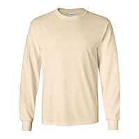 Cotton 6 oz. Long-Sleeve T-Shirt (G240) Natural, 3XL