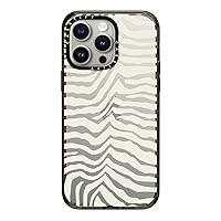 CASETiFY Impact iPhone 15 Pro Max Case [4X Military Grade Drop Tested / 8.2ft Drop Protection] - Zebra Stripe - Clear Black