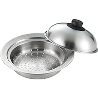 Yoshikawa YJ2538 Steamer for Pots, 7.1-7.9 inches (18-20 cm) Pot, Made in Japan, Stainless Steel, Steamed Cooking, Easy Steaming Plate