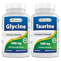 Best Naturals Glycine Supplement 1000 Mg & Taurine 1000 mg