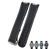20mm Curved End Rubber Watchband Fit for Omega Seamaster 300 AT150 Aqua Terra 8900 Speedmaster Silicone Watch Strap Tools