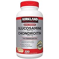Denna Kirkland Signature Glucosamine HCI 1500mg / Chondroitin Sulfate 1200mg 220 Tablets, ‎ 3x3x6 Inch