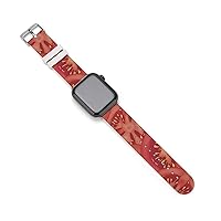 Tomato Vegan Soft Silicone Watch Bands Quick Release IWatch Straps 38mm/40mm 42mm/44mm