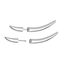 HZMAN Stainless Steel Spike Taper Stud Earrings for Men Women Screw Piercing Sharp Taper Earring Jewelry Gift