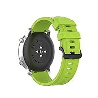 ANKANG 22 20mm Soft Silicone Strap for 20mm 22mm Universal Replacement Band Watchband (Color : Lime, Size : 22mm Universal)