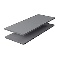 1.5-Inch Split Fully Assembled Bunkie Board for Mattress/Bed Support, Twin XL (Set of 2), Grey