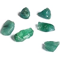 Genuine Pure Natural Emerald Rough Stones 58.00 Ct Lot of 6 Pcs Uncut Emerald Green Emerald Healing Crystals Loose Gems