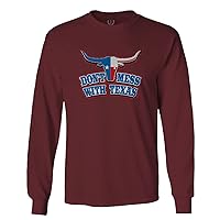 VICES AND VIRTUES Texas State Flag Don't Mess with Texas Bull Lone Star Long Sleeve Men's