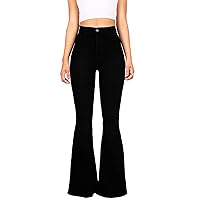 High Waisted Bell Bottom Jeans for Women Black Flare Jeans Retro Bootcut Jeans Stretch Wide Leg Denim Pants